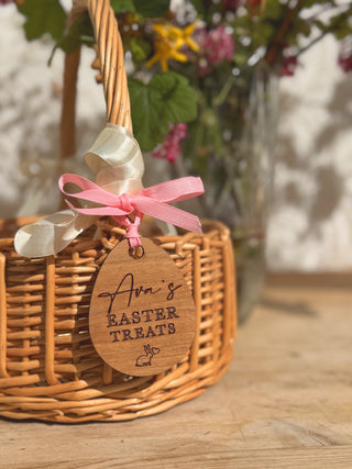 Personalised Engraved Easter Basket Labels.