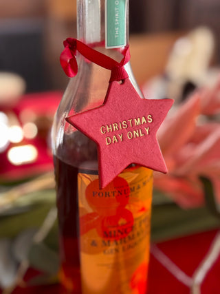 Personalised Star Leather Bottle Tag