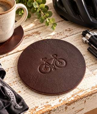 Bicycle Leather Coaster