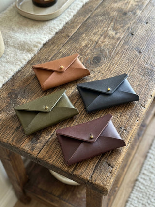 Hand Made Leather Games Night Gift Set-  Deck of Card and Dice Holder.