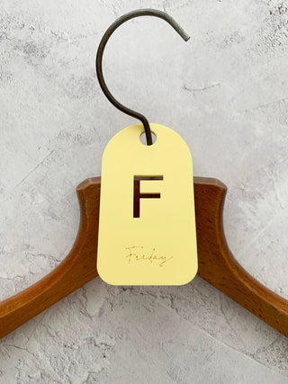 Lemon yellow Friday Hanger tag