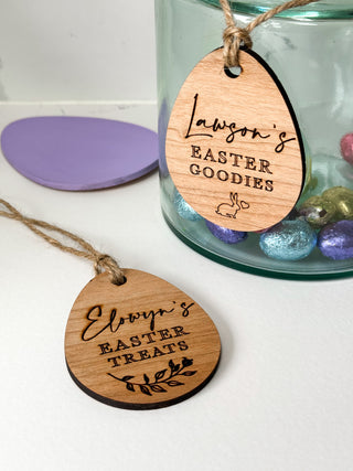 Personalised Engraved Easter Basket Label Tag