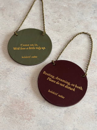 Luxury Leather Door Hangers