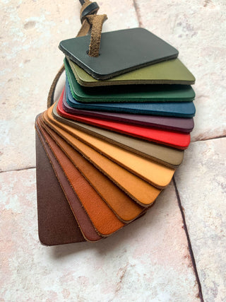 colour swatches of leather