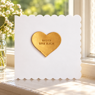 Personalised Leather Valentine's Day Card