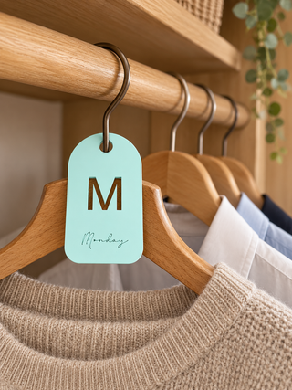 7 Days of the week hanger tags