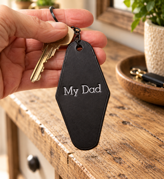 Hotel Inspired Personalised Leather Keyring
