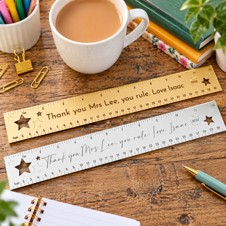 Metallic Mirror Acrylic Ruler, Gift For Teachers