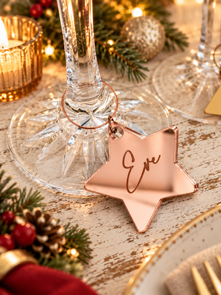 Christmas tree personalised glass charm