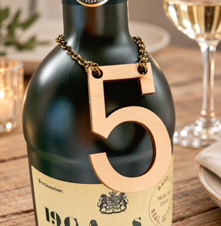 Wooden 5th Wedding Anniversary Bottle Tag