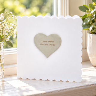 Personalised Leather Valentine's Day Card