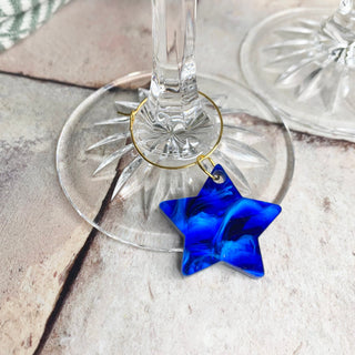 Pearl Glass Charm, perfect for dinner parties, stunning marble wine glass decorations.