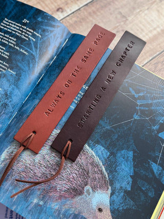 Personalised Luxe Leather Bookmark- Gifts for bookworms, gifts for teachers.