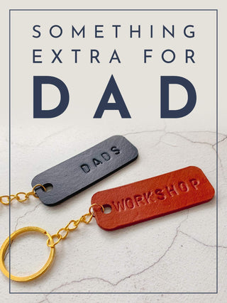 Handmade leather keychain, ideal little extra Father's Day Gift