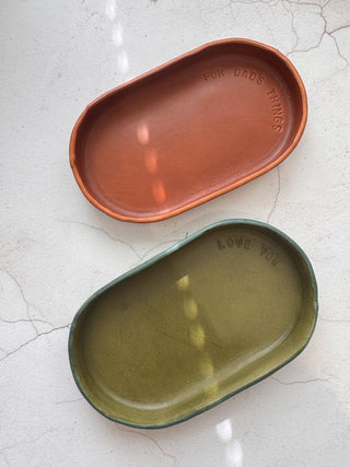 Personalised Handmade Small Pill Leather Tray