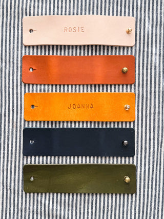 Personalised Leather Napkin Rings – Hand Stamped Table Decor, Custom Place Settings