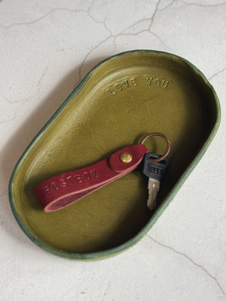 Personalised Handmade Small Pill Leather Tray