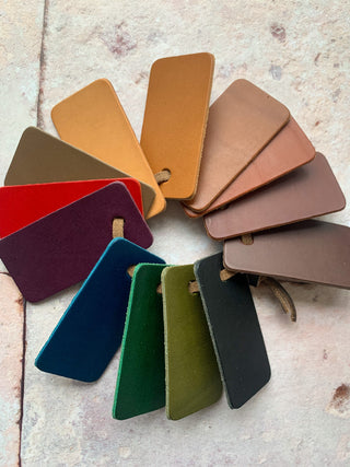 selection of leather samples.
