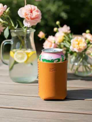 Handmade Italian Leather Koozie Can Holder