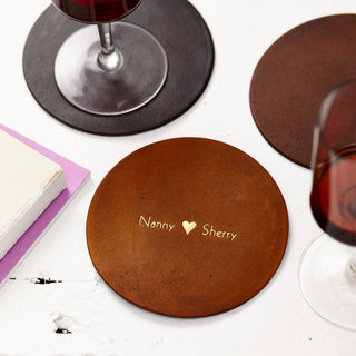 Hand-dyed Leather Coaster