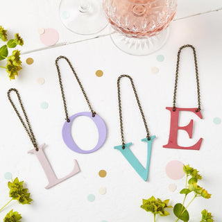 Pastel Initial Bottle Tag
