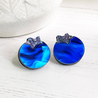 blueberry stud earrings by Bright Smoke