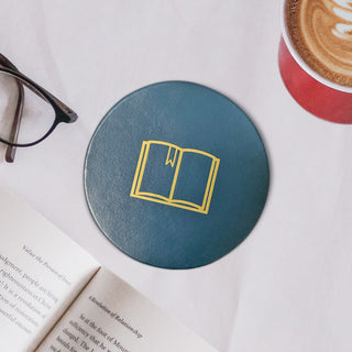 People who love to read will adore this book graphic coaster