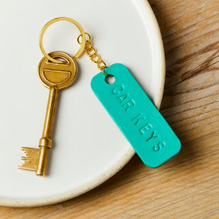 Leather key fob, keyring personalised by hand. Perfect for Mother's Day or Father's Day.