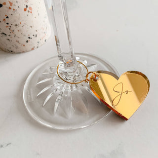 Heart personalised glass charm