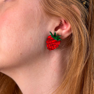 Raspberry Stud Earring